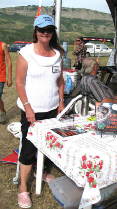 Shirlee at book table