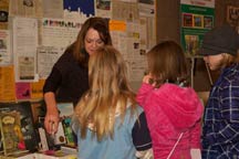 shirlee and children at book fair
